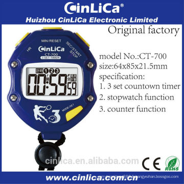 Chronomètre de chronomètre radio calories CT-700, chronomètre bleu